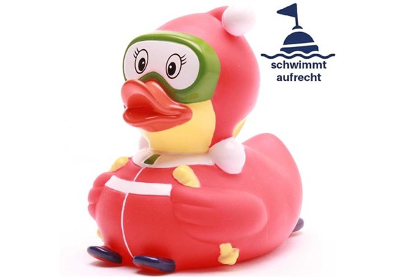 Badeente Skifahrer - Gummiente