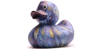 Badeente "Sternennacht" - XL - Gummiente