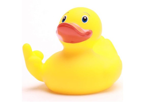 Badeente Stinkefinger