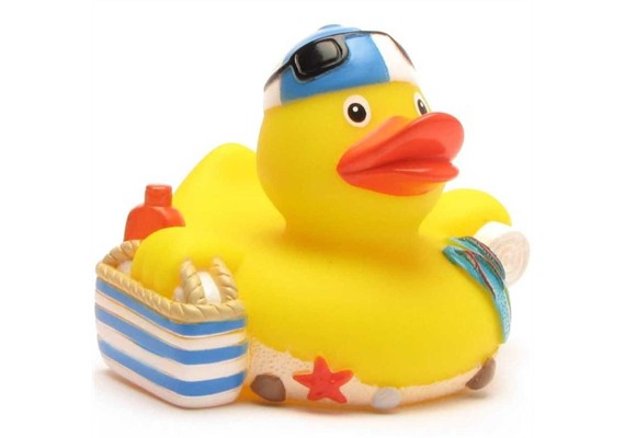 Badeente Strand - Gummiente