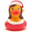 Badeente Weihnachtsfrau - Gummiente | Bild 3