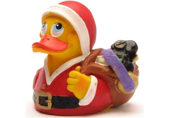 Badeente Weihnachtsmann - Gummiente