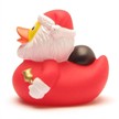Badeente Weihnachtsmann mit Sack und Glocke - Gummiente | Bild 4
