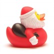 Badeente Weihnachtsmann mit Sack und Glocke - Gummiente | Bild 2