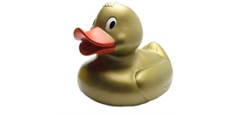 Badeente XXL Eva gold 31cm - Gummiente
