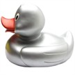 Badeente XXL Eva silber 31cm | Bild 4