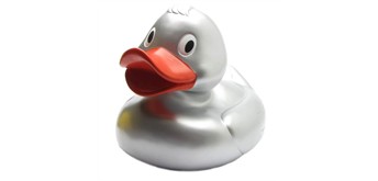 Badeente XXL Eva silber 31cm
