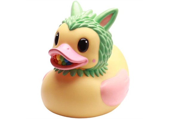 Badeente XXL Gummiente QuakiBooBoo gelb