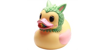 Badeente XXL Gummiente QuakiBooBoo gelb