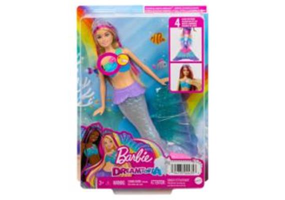 Barbie HDJ36 Malibu Zauberlicht Meerjungfrau Puppe