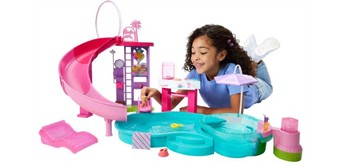 Barbie Traumpool Spielset mit Rutsche und schäumendem Whirlpool