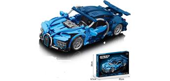 Bausteine Set Sportwagen blau 423 Teile, 1:18