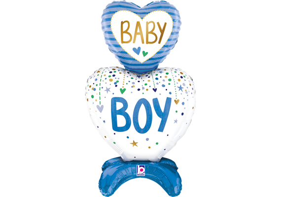 betallic Air Ballon Baby Boy stehend 96 cm