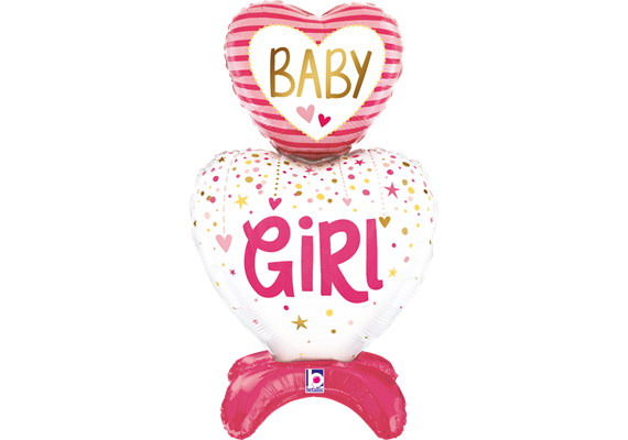 betallic Air Ballon Baby Girl stehend 96 cm