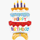 betallic Air Ballon Birthday Kuchen Bunt 97 cm