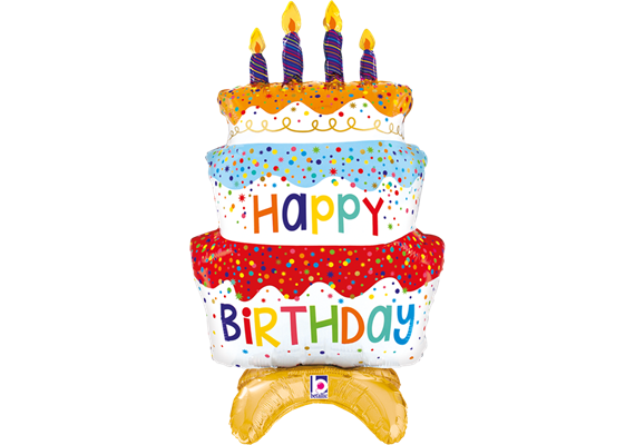betallic Air Ballon Birthday Kuchen Bunt 97 cm
