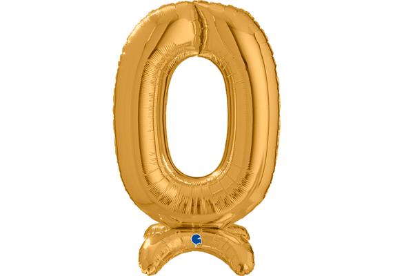 betallic Air Ballon Zahl 0 gold 63 cm