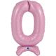 betallic Air Ballon Zahl 0 pink 63 cm