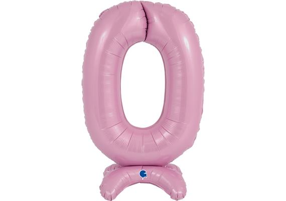 betallic Air Ballon Zahl 0 pink 63 cm