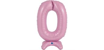 betallic Air Ballon Zahl 0 pink 63 cm