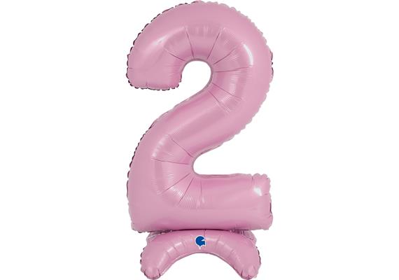betallic Air Ballon Zahl 2 pink 63 cm