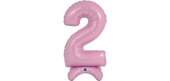 betallic Air Ballon Zahl 2 pink 63 cm