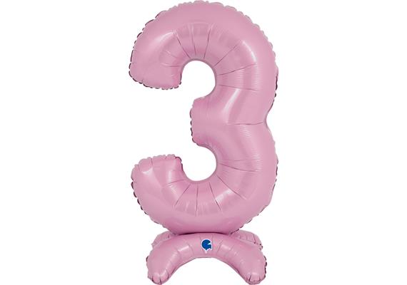 betallic Air Ballon Zahl 3 pink 63 cm