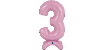 betallic Air Ballon Zahl 3 pink 63 cm