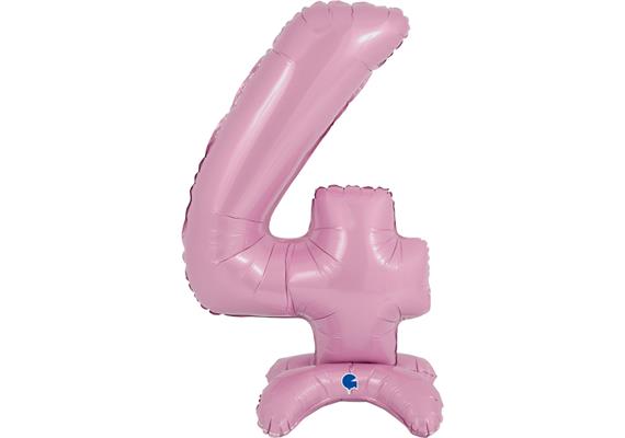 betallic Air Ballon Zahl 4 pink 63 cm