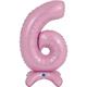 betallic Air Ballon Zahl 6 pink 63 cm
