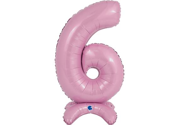 betallic Air Ballon Zahl 6 pink 63 cm