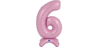 betallic Air Ballon Zahl 6 pink 63 cm