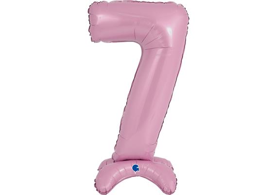 betallic Air Ballon Zahl 7 pink 63 cm