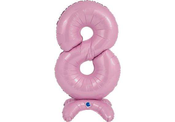 betallic Air Ballon Zahl 8 pink 63 cm