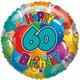 Betallic - Folienballon "Happy Birthday 60" 45 cm