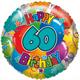 Betallic - Folienballon "Happy Birthday 60" 45 cm
