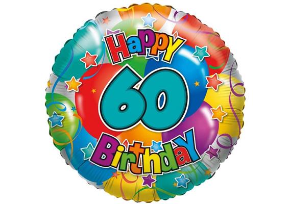 Betallic - Folienballon "Happy Birthday 60" 45 cm