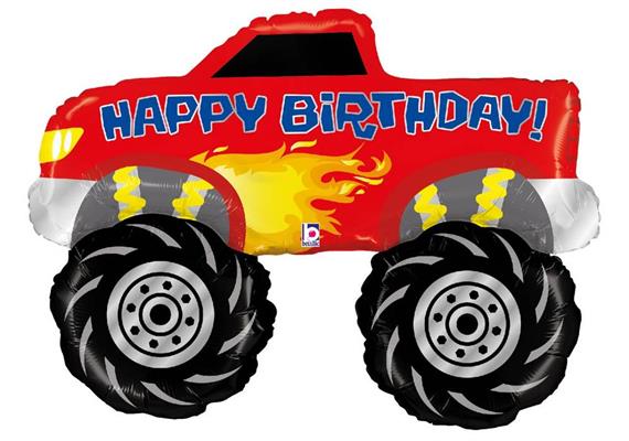 betallic - Folienballon Happy Birthday Monster Truck 102 cm