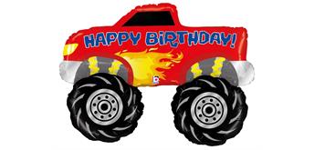 betallic - Folienballon Happy Birthday Monster Truck 102 cm