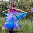 Blaues Schmetterlings-Twirl-Kleid mit Flügeln und Stirnband | Bild 2