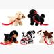 Bohl Plüschwaren - Hunde an der Leine assortiert