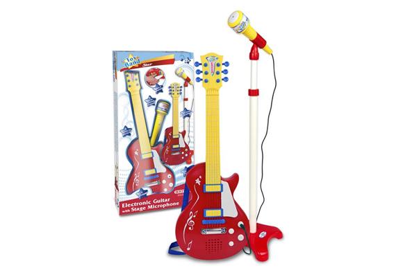 Bontempi - Rockgitarre mit Standmikrofon-Verstärker