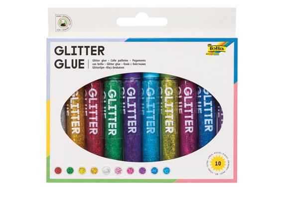 Bringmann - Glitter Glue 10 Farben a 9.5ml