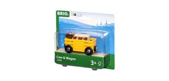 BRIO 33406 Tierwagen mit Kuh