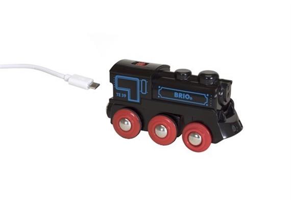 BRIO 33599 Schwarze Akku-Lok mit Mini-USB