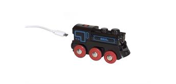 BRIO 33599 Schwarze Akku-Lok mit Mini-USB