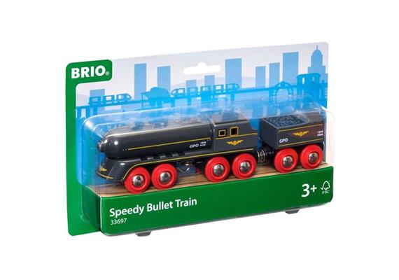 BRIO 33697 Schwarzer Kugelblitz mit Kohlentender