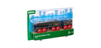 BRIO 33697 Schwarzer Kugelblitz mit Kohlentender