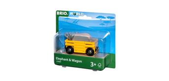 Brio 33969 Elefant und Wagen