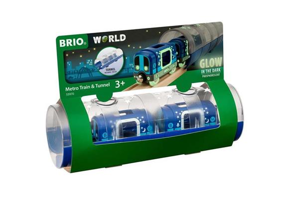 Brio 33970 - Brio Tunnel Set mit 2 U-Bahn Wagons